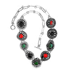 Silver Baroque Necklace With Stones top - Nueve Sterling