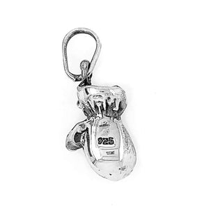 Silver Boxing Glove Charm back - Nueve Sterling