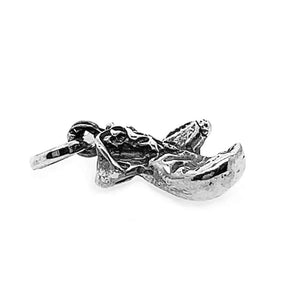 Silver Boxing Glove Charm flat - Nueve Sterling