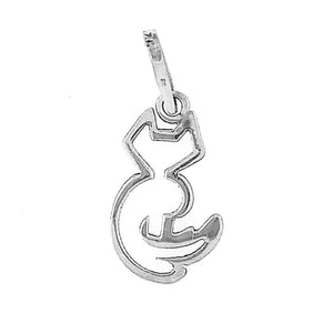 %product Silver Cat Charm Nueve Sterling