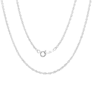 Thin Rope Silver Chain - Nueve Sterling