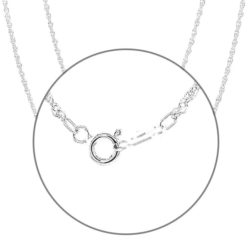 Thin Rope Silver Chain lock - Nueve Sterling