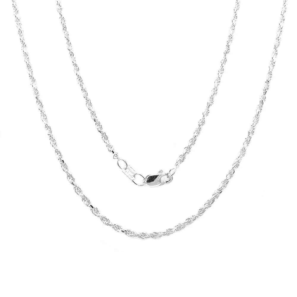 Medium Rope Silver Chain - Nueve Sterling