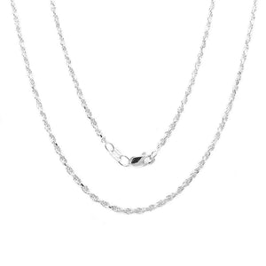 Medium Rope Silver Chain - Nueve Sterling