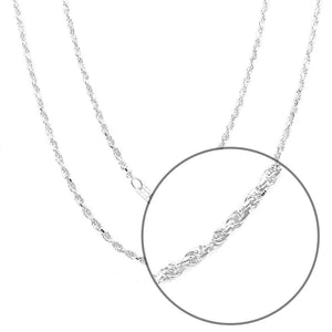Medium Rope Silver Chain details - Nueve Sterling