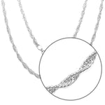 Thick Rope Silver Chain details - Nueve Sterling