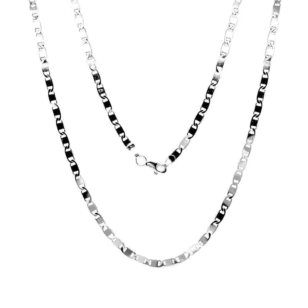 Plain Mariner Silver Chain - Nueve Sterling