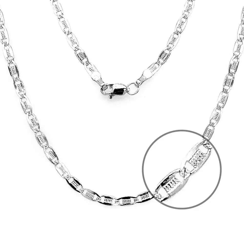 Bars Mariner Silver Chain detail - Nueve Sterling