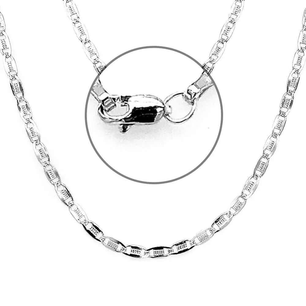 Bars Mariner Silver Chain lock - Nueve Sterling