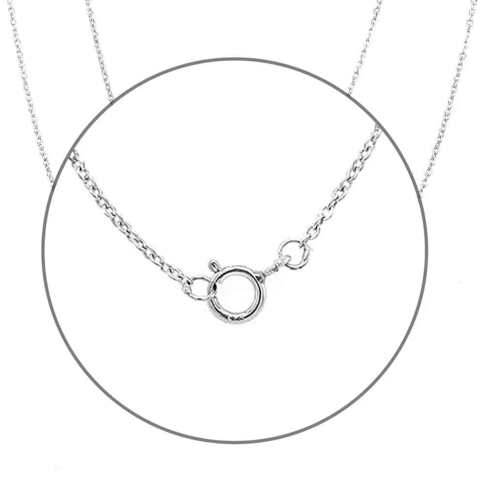 Thin Rolo Silver Chain lock - Nueve Sterling