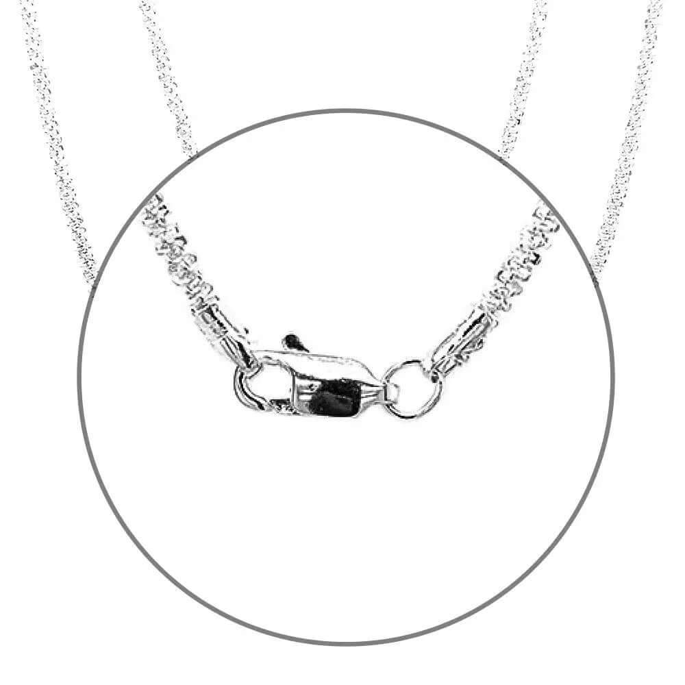 Margarita Silver Chain Necklace lock - Nueve Sterling