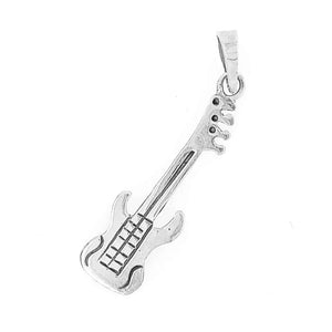 Silver Electric Guitar l Charm - Nueve Sterling