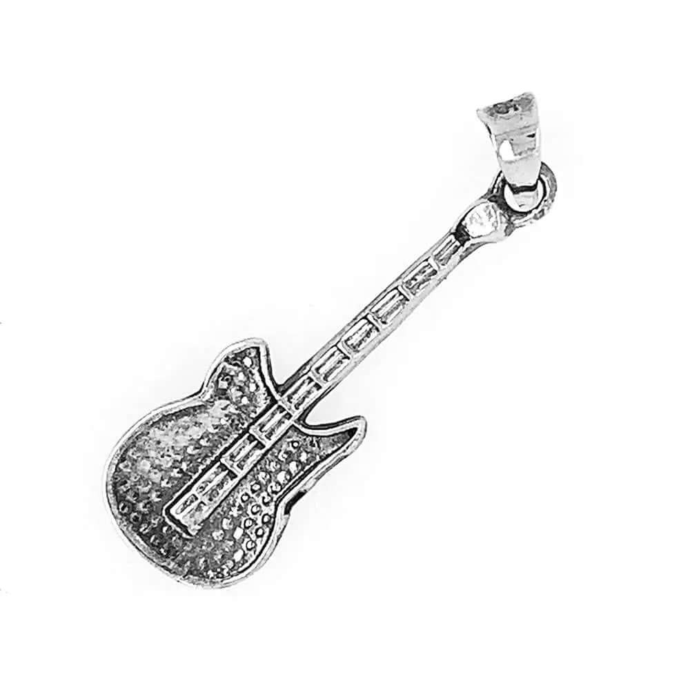 Silver Electric Guitar lll Charm- Nueve Sterling