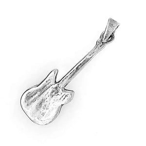 Silver Electric Guitar lll Charm back - Nueve Sterling