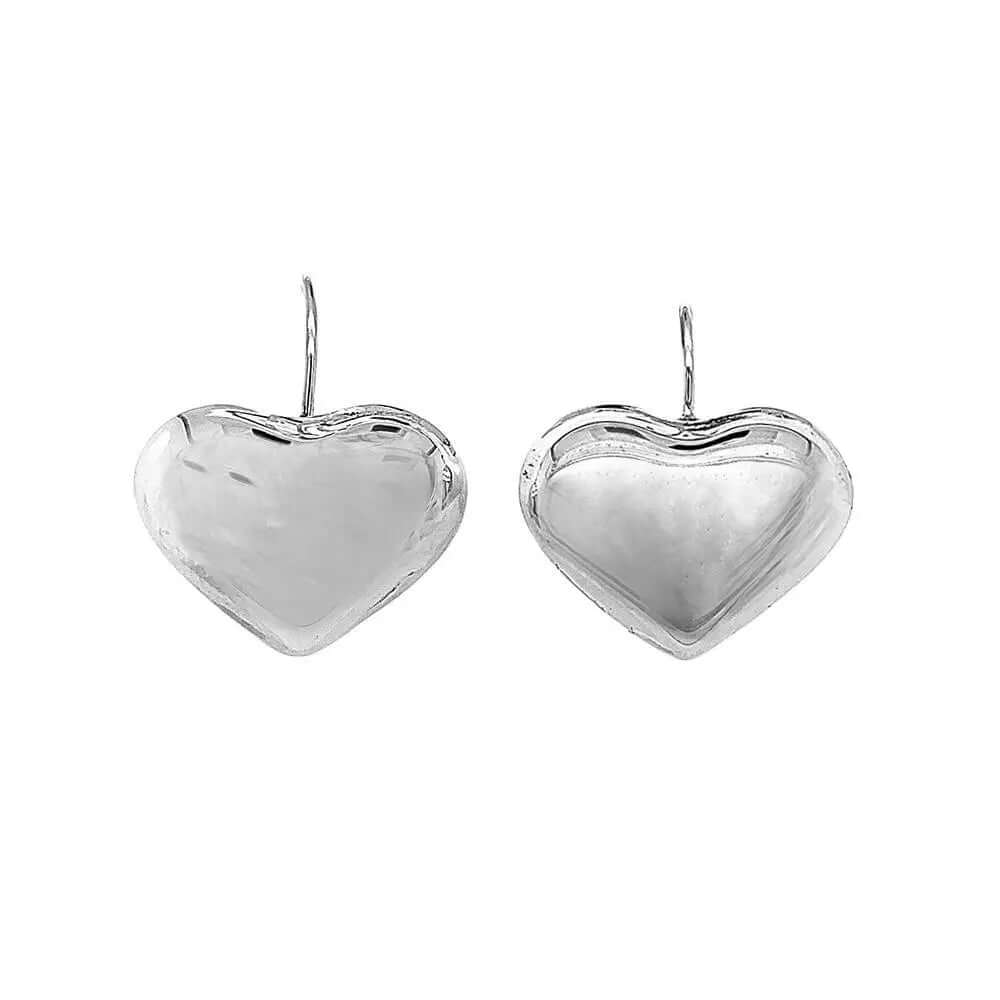 %product Silver Heart Earrings Nueve Sterling