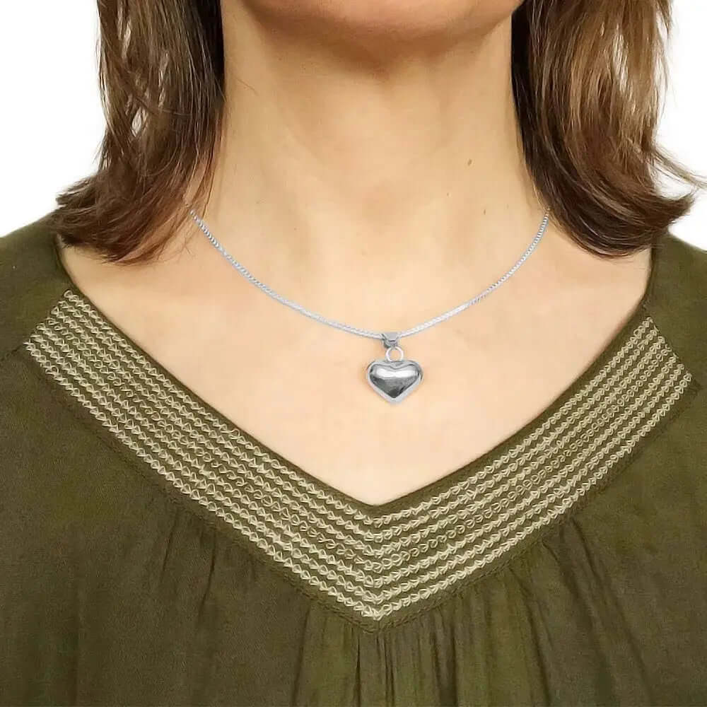 Silver Heart Pendant Nueve Sterling