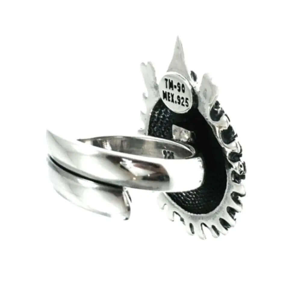 Silver Hedgehog Ring Nueve Sterling