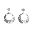 Silver Hoops with Birds - Nueve Sterling