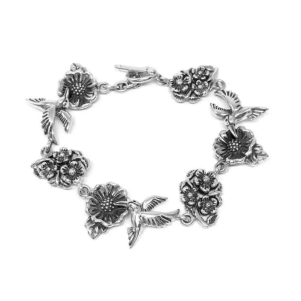 Silver Hummingbird Bracelet Nueve Sterling