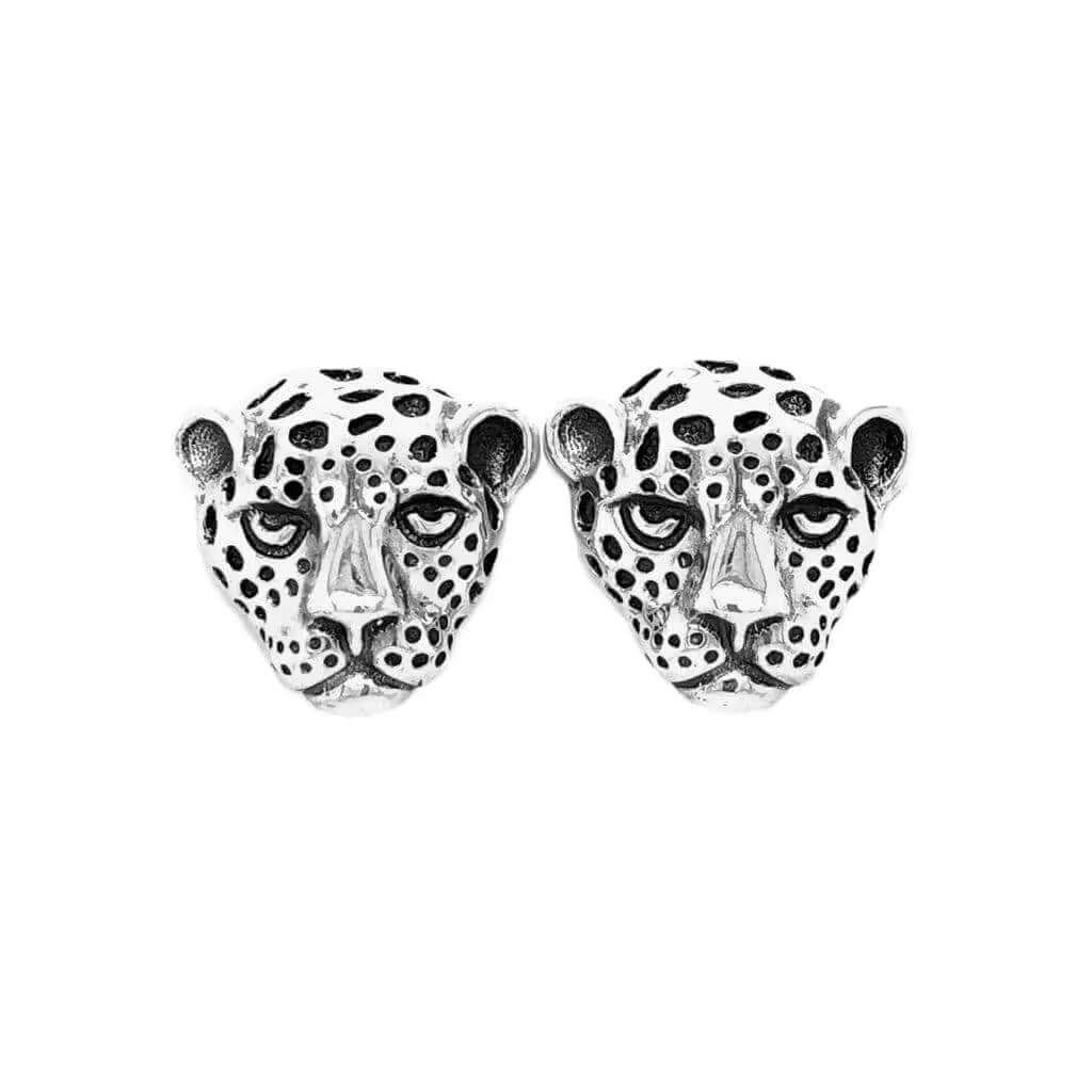 Silver Jaguar Earrings - Nueve Sterling