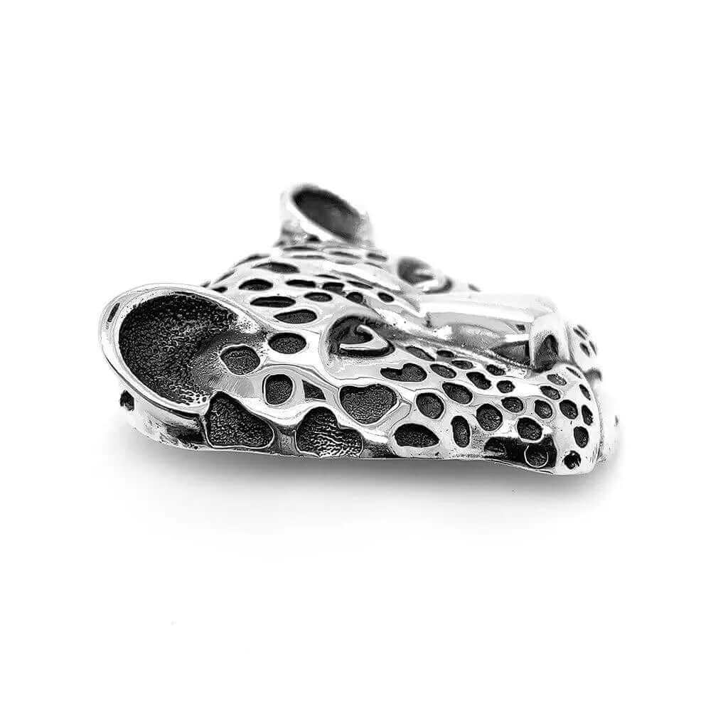 Silver Jaguar Pendant side - Nueve Sterling