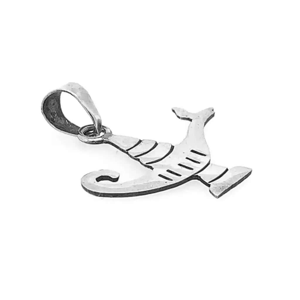 Silver Magic Lamp Charm flat - Nueve Sterling
