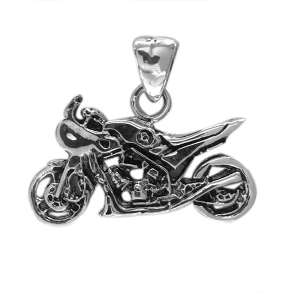 %product Silver Motorbike Charm Nueve Sterling