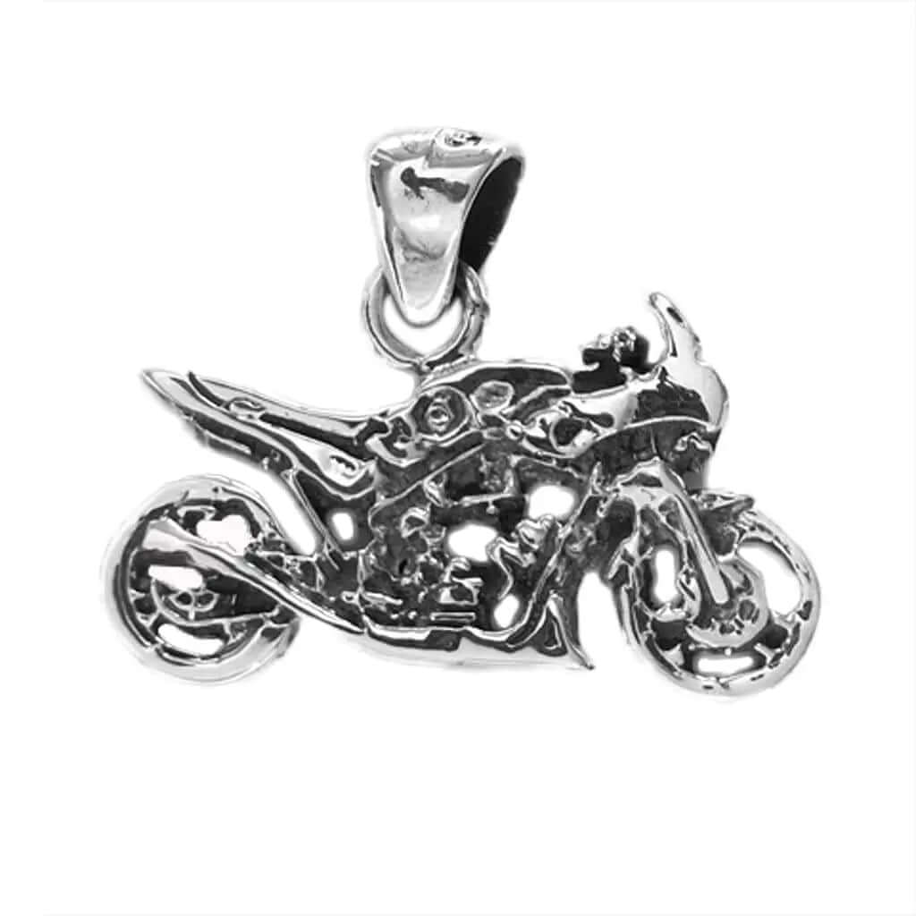 %product Silver Motorbike Charm Nueve Sterling