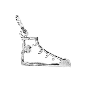 Silver Tennis Shoe Charm back - Nueve Sterling