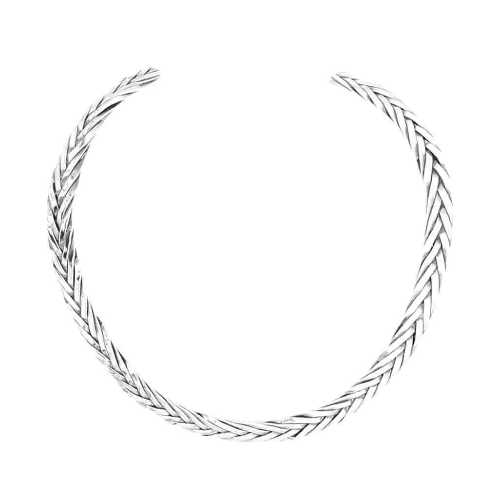 Silver Woven Choker - Nueve Sterling