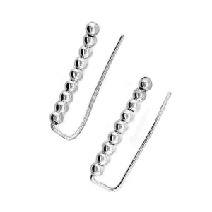Small-Balls-Silver-Climber-Earrings-top-Nueve-Sterling