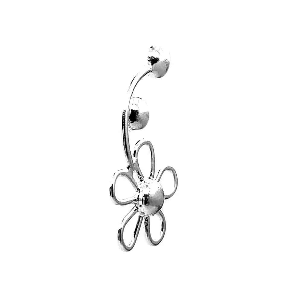    Small-Flower-Silver-Climber-Earrings-side-Nueve-Sterling