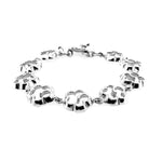 Small Flowers Bracelet In Silver - Nueve Sterling