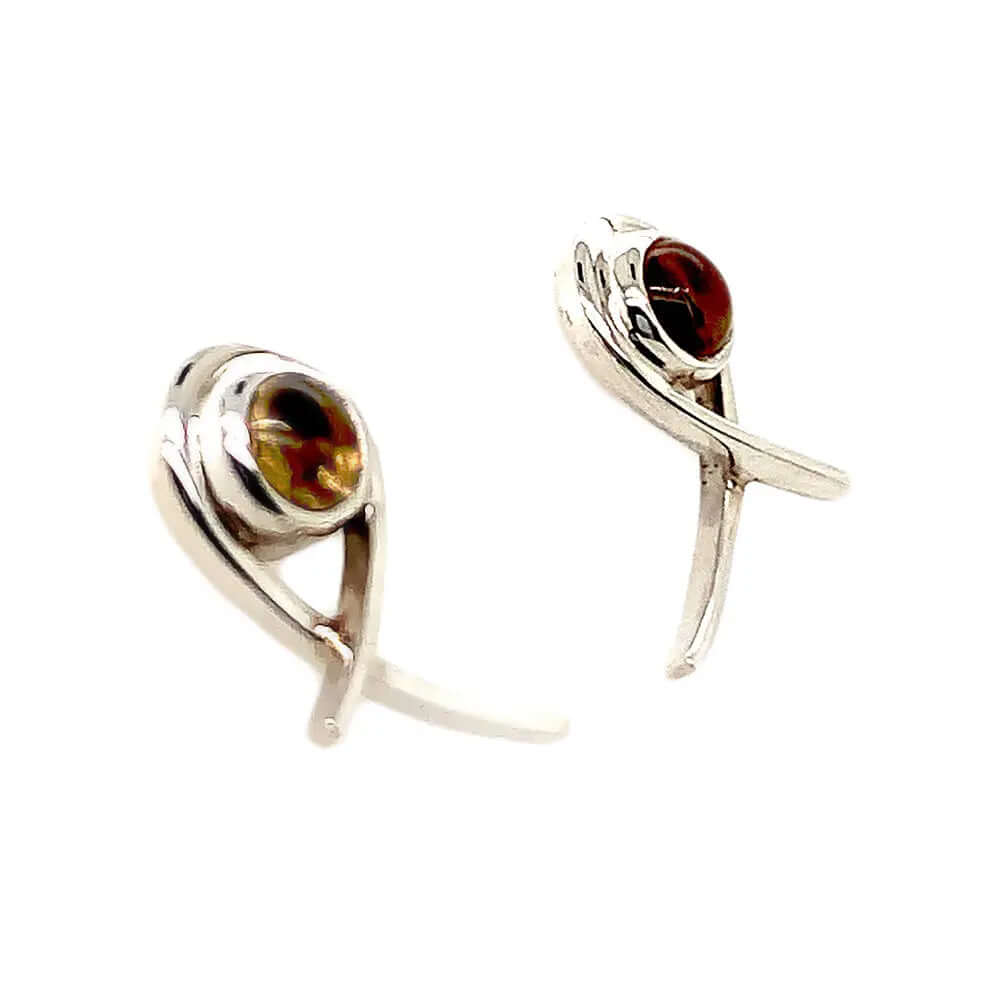 Small-Modern-Silver-Earrings-With-Citrine-side-Nueve-Sterling