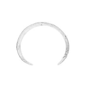 Small Niello Silver Cuff-Bracelet top - Nueve Sterling