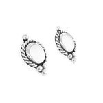 Small Round Silver Earrings side - Nueve Sterling