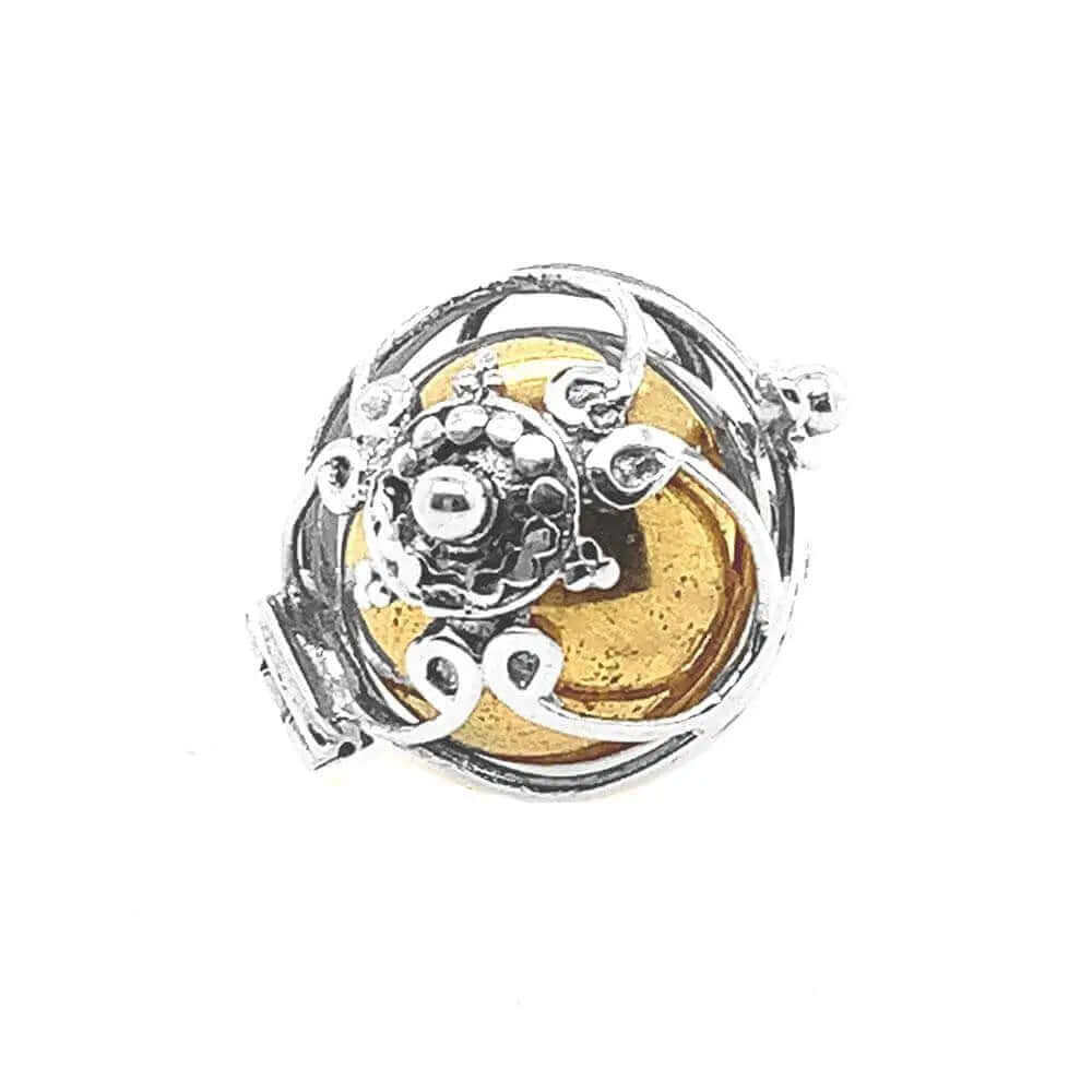 Small Silver Angel Caller With Gemstone back - Nueve Sterling