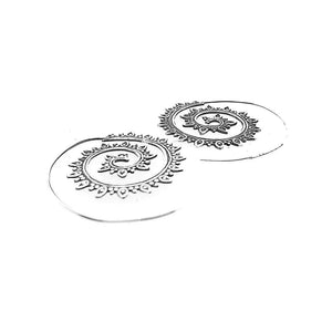 Spiral Silver Earrings flat - Nueve Sterling