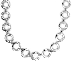 Stylized Circles Necklace In Silver - Nueve Sterling