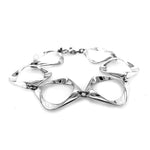 %product Stylized Squares Bracelet In Silver Nueve Sterling