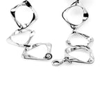 Stylized Squares Necklace In Silver lock - Nueve Sterling