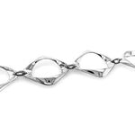 Stylized Squares Necklace In Silver flat - Nueve Sterling