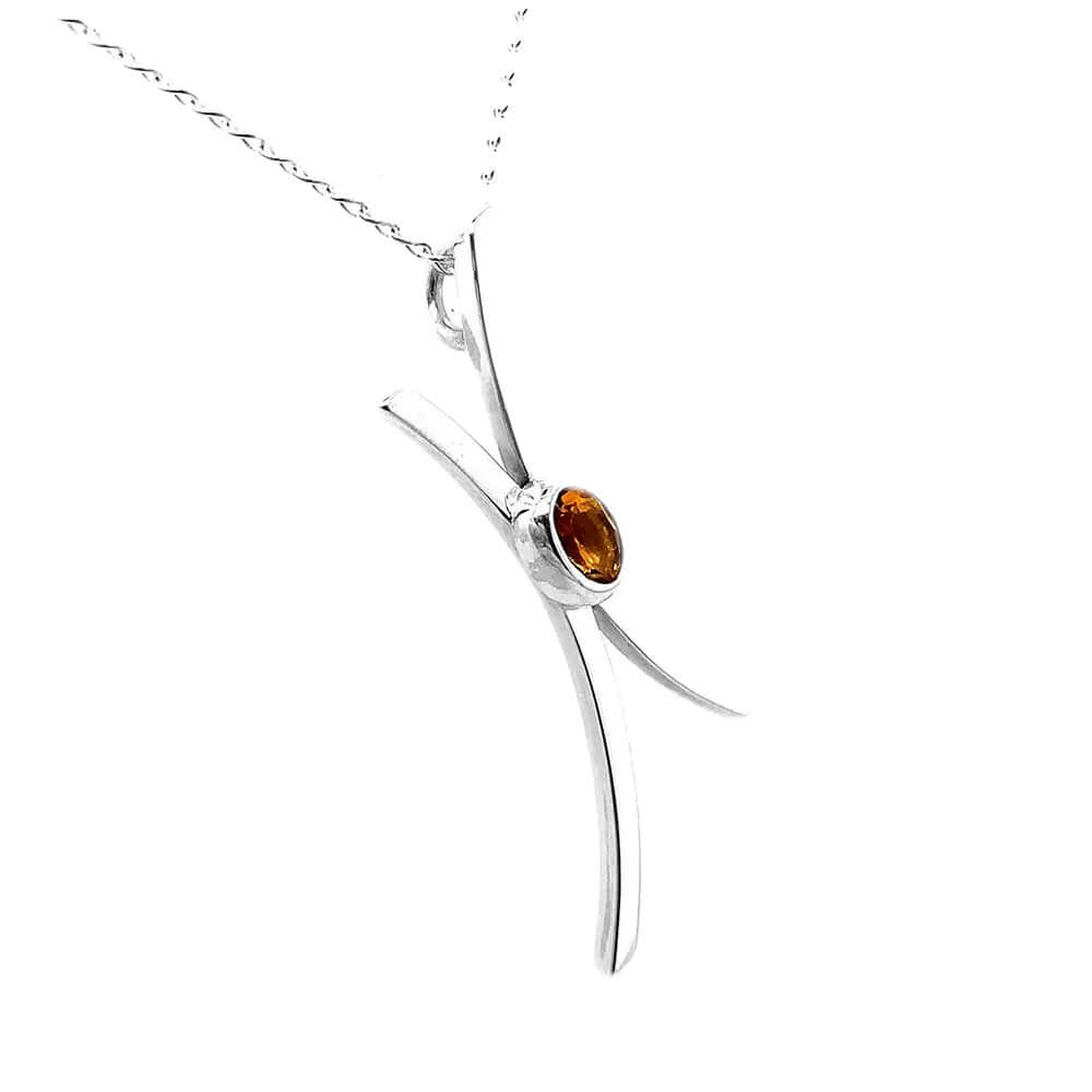     Stylized-X-Silver-Pendant-With-Citrine-side-Nueve-Sterling