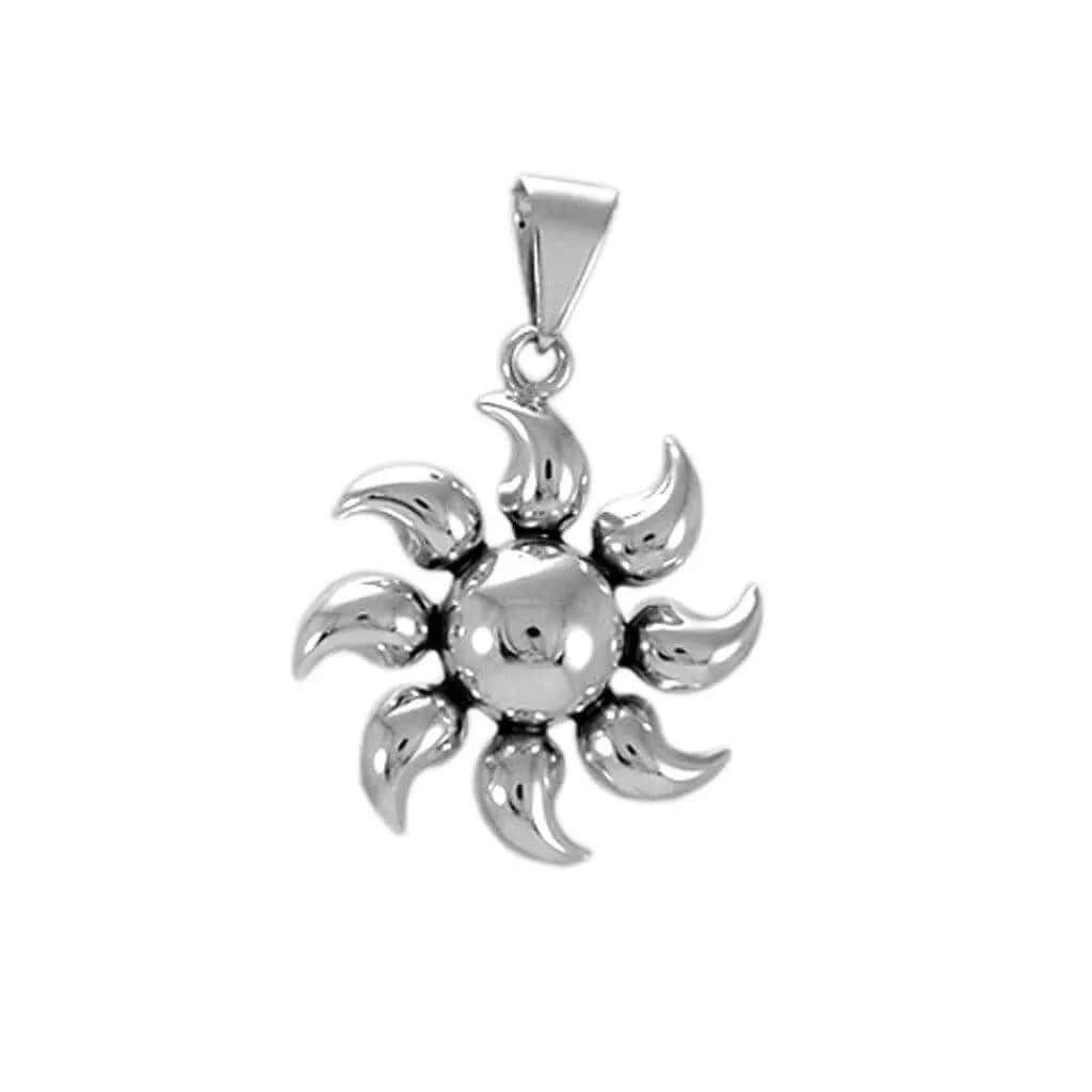 %product Sun Pendant in Silver Nueve Sterling