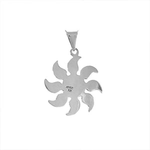%product Sun Pendant in Silver Nueve Sterling