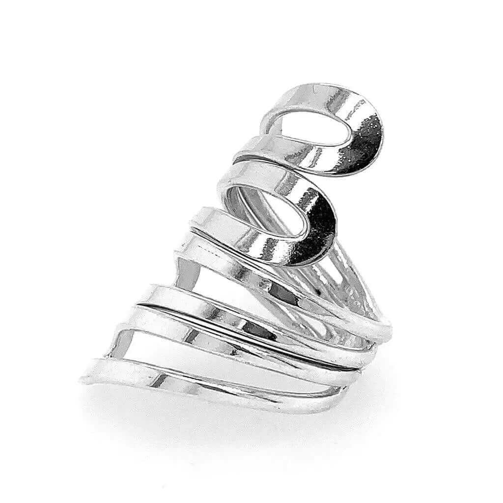 Tetra Loop Silver Ring side - Nueve Sterling