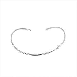 %product Thick Tubular Silver Choker Nueve Sterling