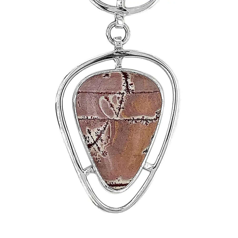 Three Gemstones Silver Pendant detail - Nueve Sterling