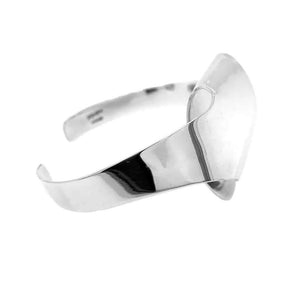 Twisted Silver Cuff-Bracelet side - Nueve Sterling
