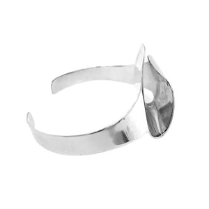 Twisted Silver Cuff-Bracelet other side - Nueve Sterling
